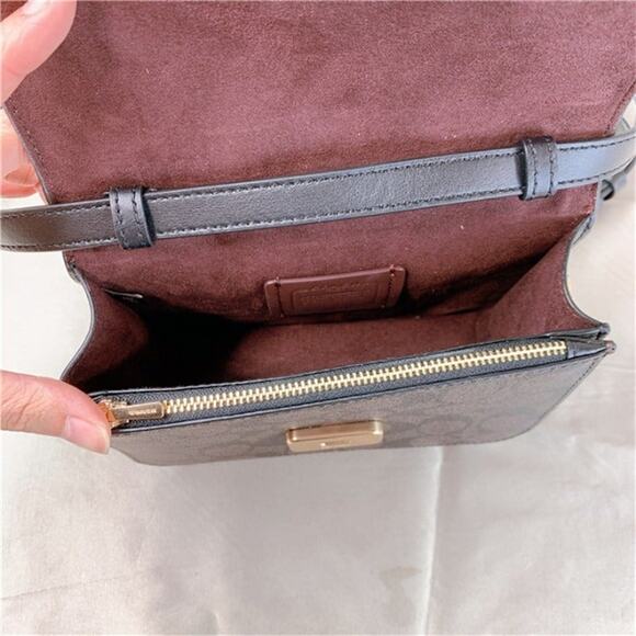 Coach C5592 Mini Brynn Crossbody In Signature Canvas Brown/Black - Picture 5 of 6